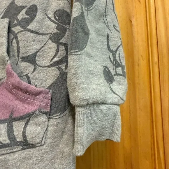 Disney Minnie Mouse size 6x gray and pink hooded dress - Picture 4 of 9